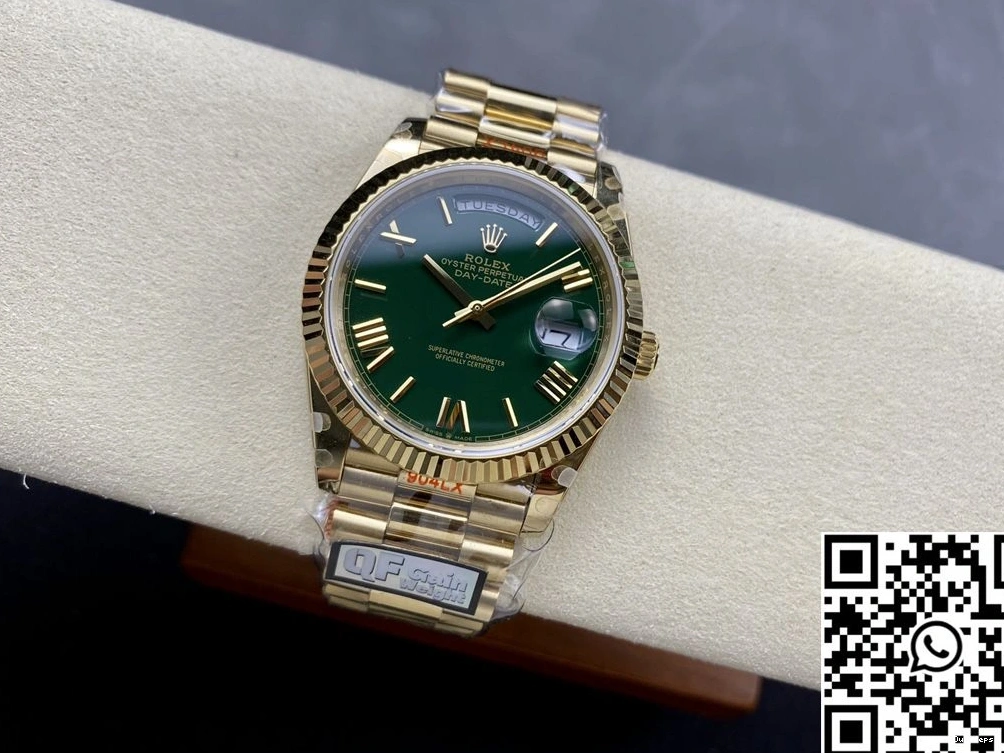 Day Green v5 Rolex Tungsten QF M228238-0061 Factory Steel Date Dial 0410